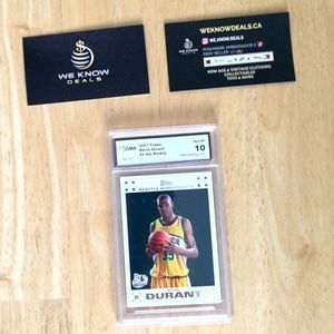 2007 Kevin Durant Rookie Card Graded GMA 10 Topps